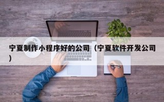 长治宁夏制作小程序好的公司（宁夏软件开发公司）